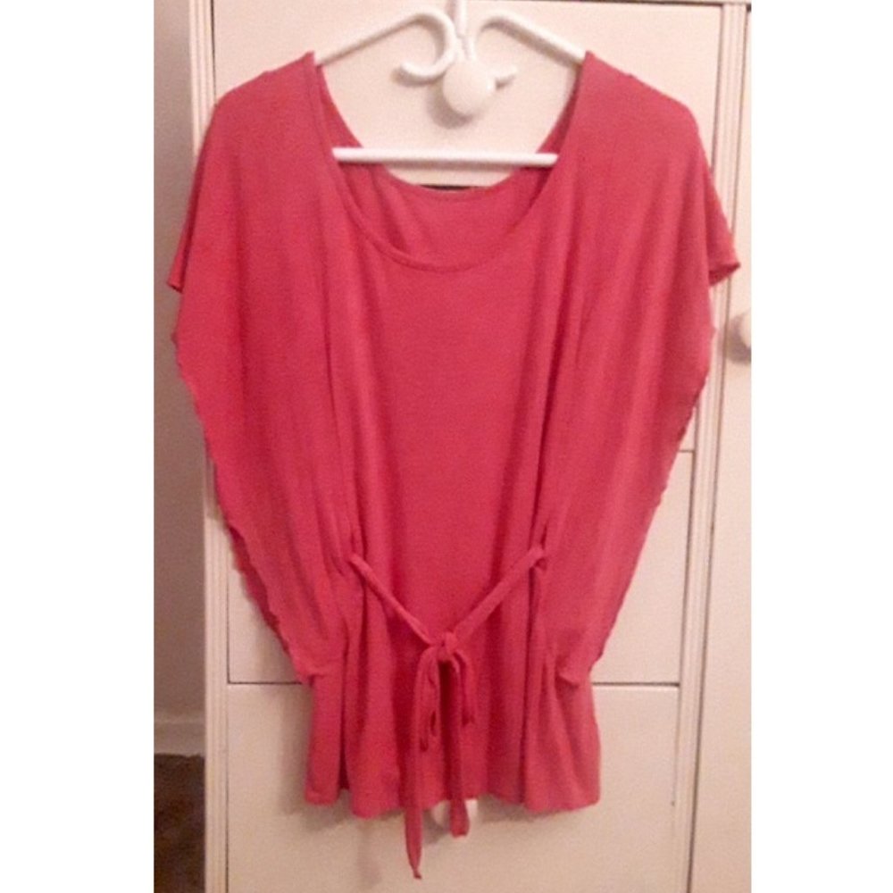 Coral Flutter Sleeve Shirt